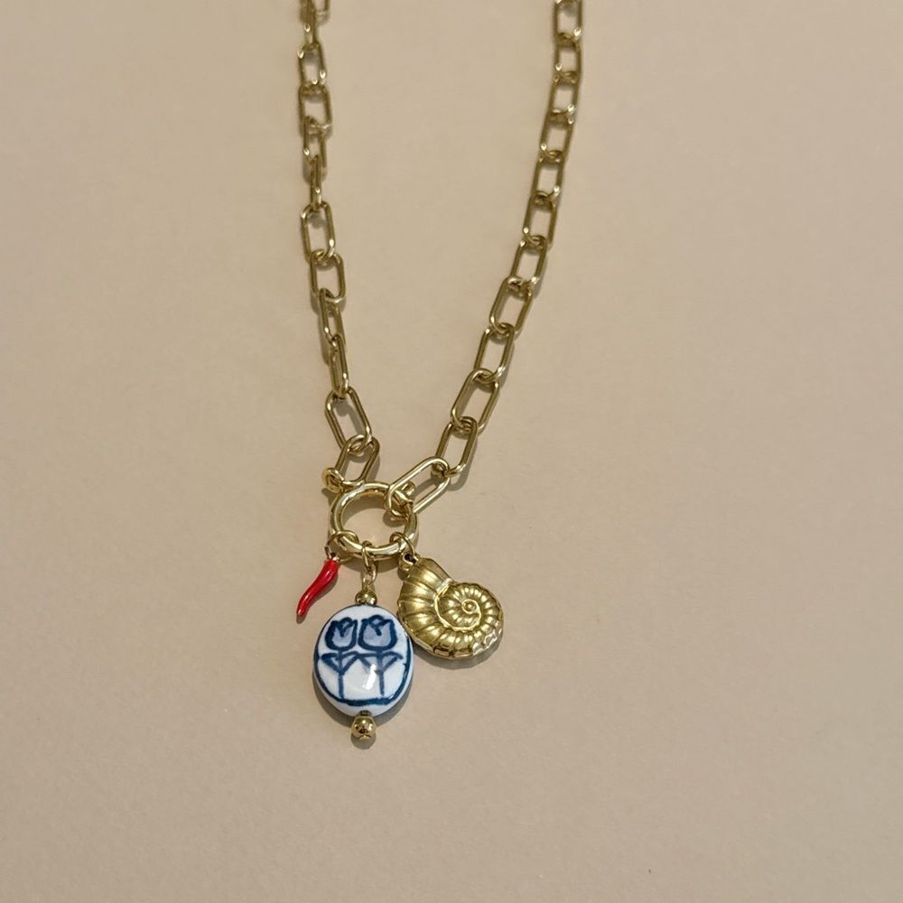 Boho Necklace with Charms #1615 - Picture 3 of 4